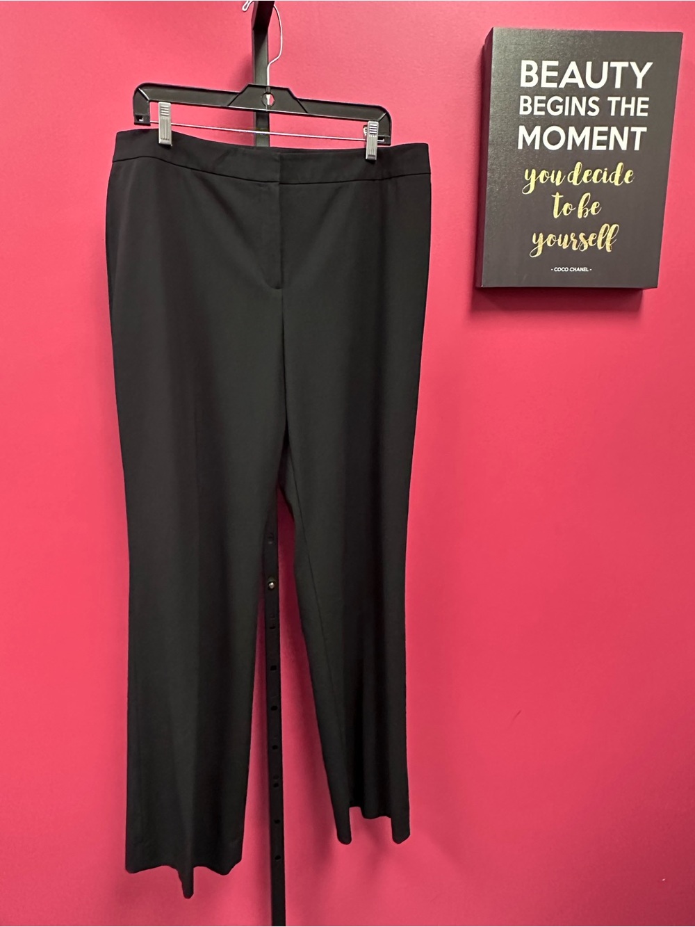 Lafayette 148 New York Black 🖤 Wool Blend Full-Leg Classic Pants